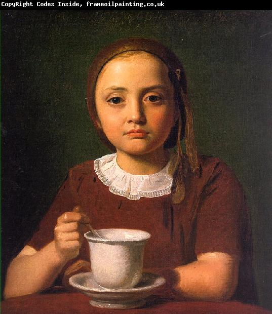 Constantin Hansen Little Girl with a Cup